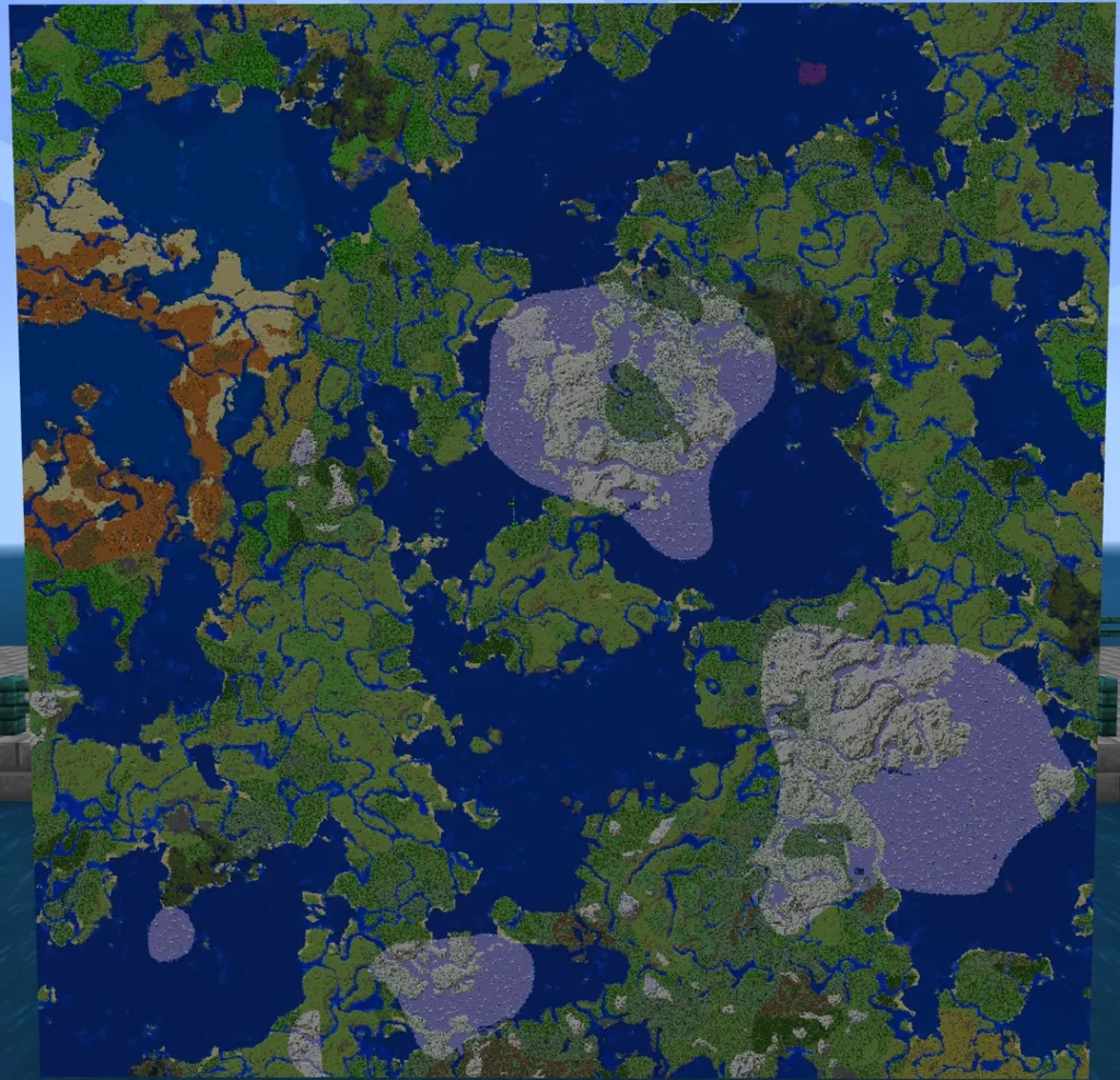 map of minecaft